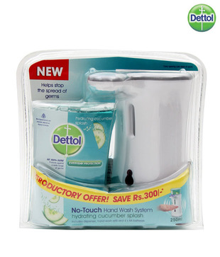 Dettol No Touch Liquid Hand Wash Kit Cucumber