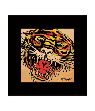 Ed Hardy (tiger Face) (15.7 x 15.7 Inches)