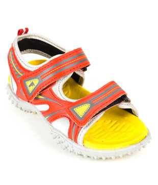Liberty Footfun Cool Grey & Orange Sandals