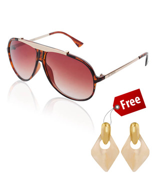 G9 Vintage Demi Sunglasses With free Mother Of Pearl Earrings Worth Rs.65