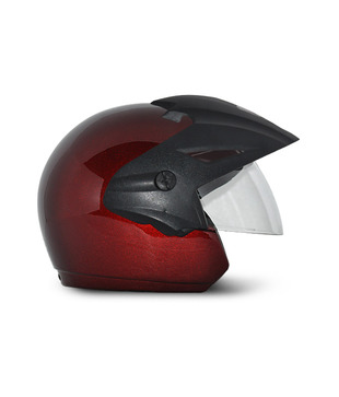 Vega Helmet - Cruiser With Peak -  Burgundy