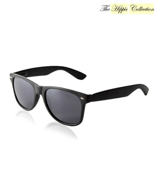 Hippie Collection Sophisticated Black Wayfarer Sunglasses