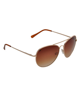 Reebok Stylish Gold Aviator Sunglasses