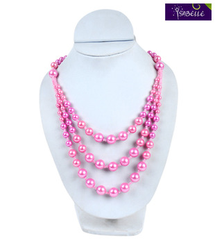Isabelle Beautiful Pink Pearl String Necklace For Kids