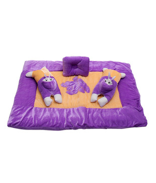 Isabelle Purple & Orange Infant Quilt 5 Pc. Set