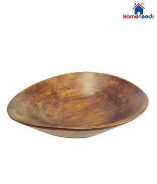 Home Needs Oval Wooden Bowl