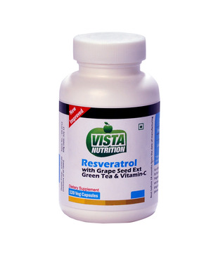 Vista Nutritions Resveratrol/Green Tea/Vitamin -C/Grapeseed Plus - 120 capsules