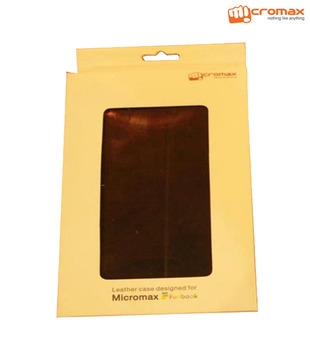 Micromax Funbook Leather Case(Grey)
