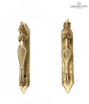Nature Crafts Dhokra Man Design Door Handle