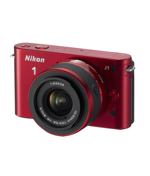 Nikon 1 J1 10.1MP SLR with 10-30 mm Kit Lens (Red)