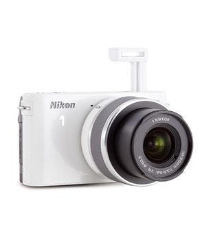 Nikon 1 J1 10.1MP SLR with 10-30 mm Kit Lens (White)