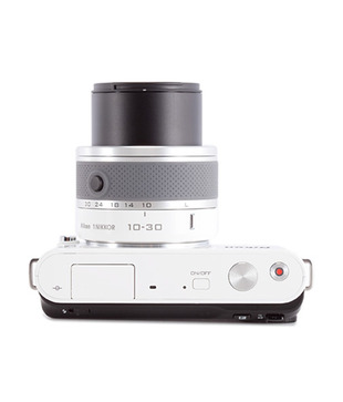 Nikon 1 J1 10.1MP SLR with 10-30 mm Kit Lens (White)