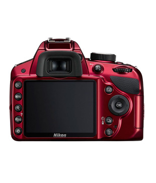 Nikon DSLR D3200 (Red) with AF-S 18-55mm VR Kit Lens(with4 GB SD Card+DSLR Bag)
