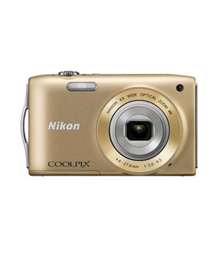 Nikon Coolpix S3300 16MP Point & Shoot Camera (Gold)