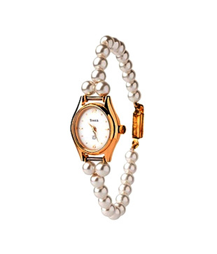 Oleva Black Textured Finish Clutch With Free Women's Watch