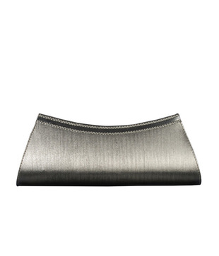 Oleva Silver Embellished Clutch With Free Women's Watch