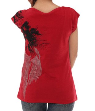 Raves Red Printed Top