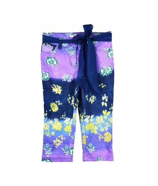 Pretty One Cotton Multi Colour Stretchable Pant For Kids