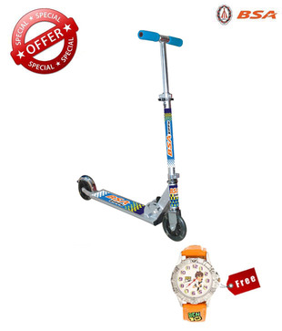 BSA Zipper Plus-Push Scooter with free kids watch