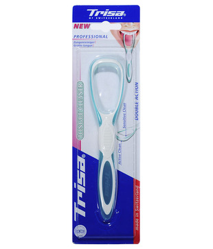 Trisa Tongue Cleaner Double Action(Green)