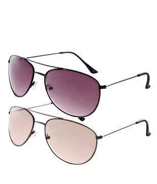 Joe Black Charming Black Frame Aviators -Buy 1 Get 1 Free