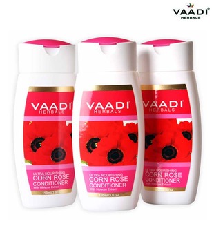 Vaadi Value Pack Of 3 Corn Rose Conditioner  With Hibiscus Extract (110 mlx3)