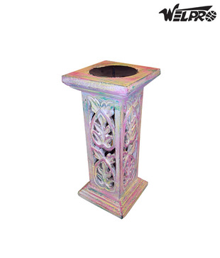 Welpro Painted Pillar Candle Holder