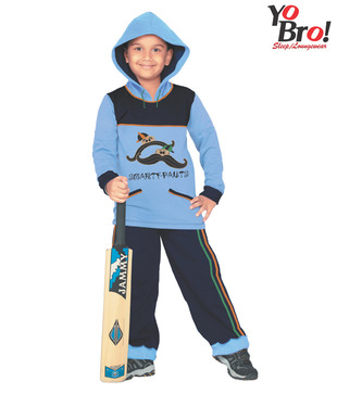 Yobro Blue & Navy Night Suit For Kids