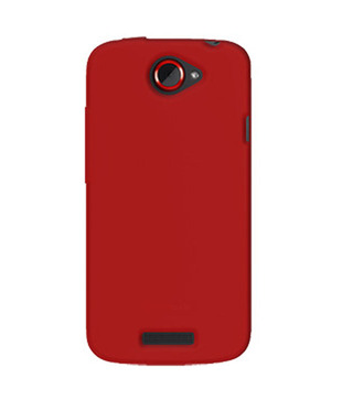 Amzer 93765 Silicone Case Red for HTC One S