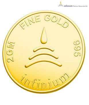 Infinium 24kt 2g 995 Purity BIS Hallmarked Ganesha Gold Coin