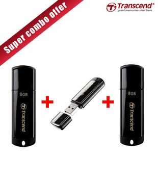 Transcend Jet Flash 350 Pen Drive (8GB+8GB+4GB) Combo of 3
