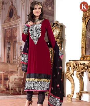 Khazana Astonishing Maroon  Designer Salwar Suits