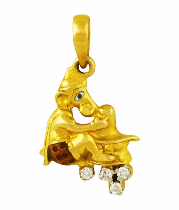 Mehrasons Diamond Ganesha Pendant
