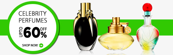 Celebrity Perfumes Upto 60% Off