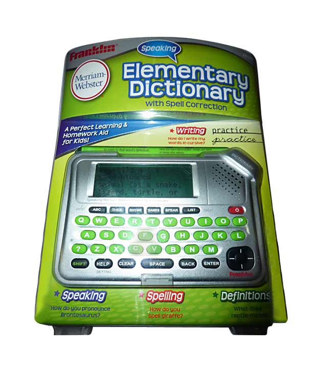 Merriam-Webster's Speaking Elementary Electronic Dictionary with Spell ...